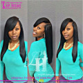 Top quality 1b# remi hair wigs for black straight brazilian virgin hair U part wig part wigs